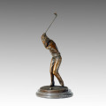 Sport Statue Golf Mann Bronze Skulptur, Milo TPE-223